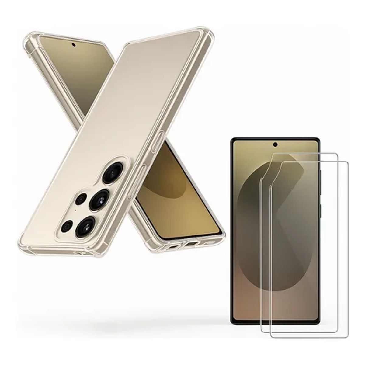 COMPUTECH - Carcasa Transparente Premium Para Samsung S25 Ultra +vidrio