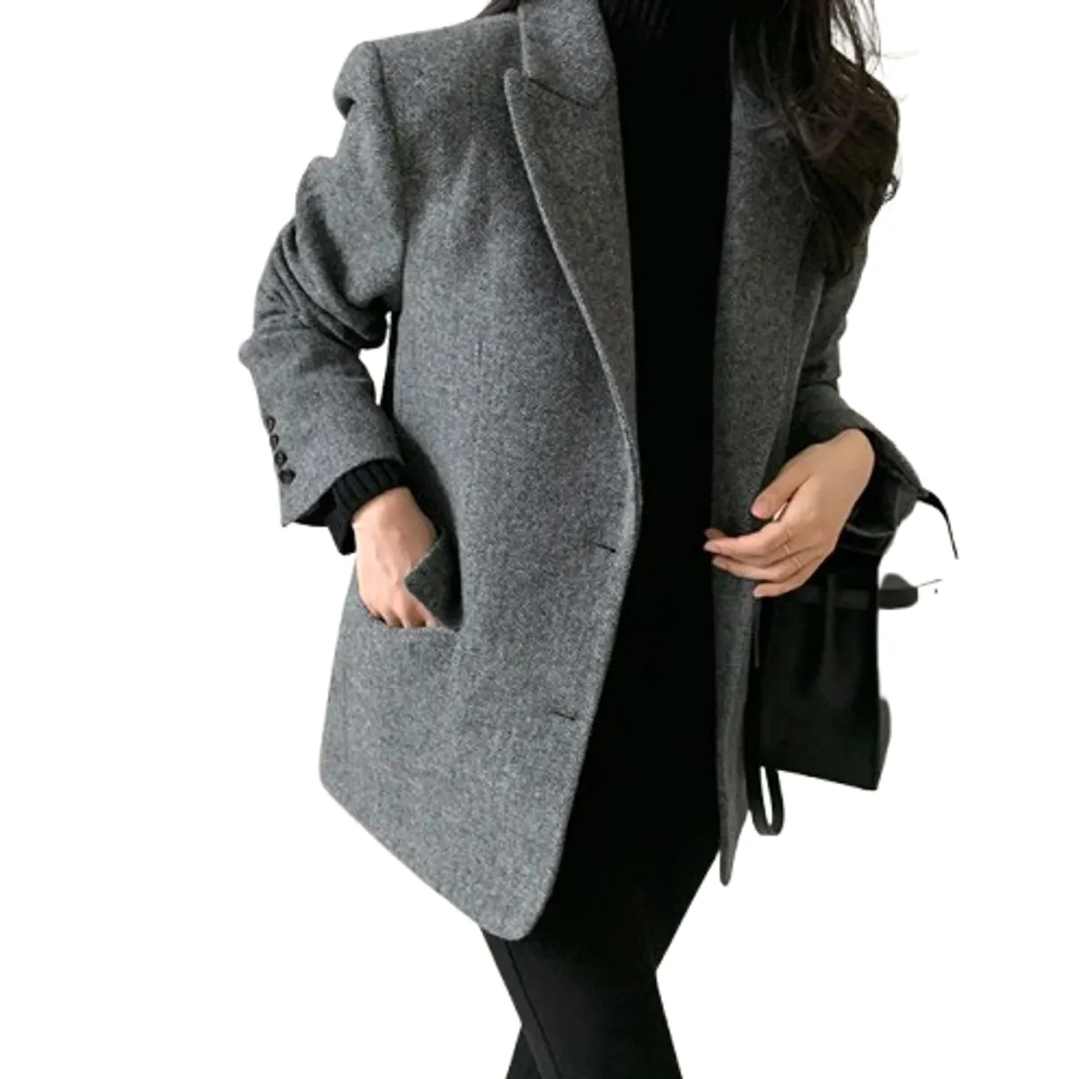 VELVET - Chaquetas Brusell de Lana Gris