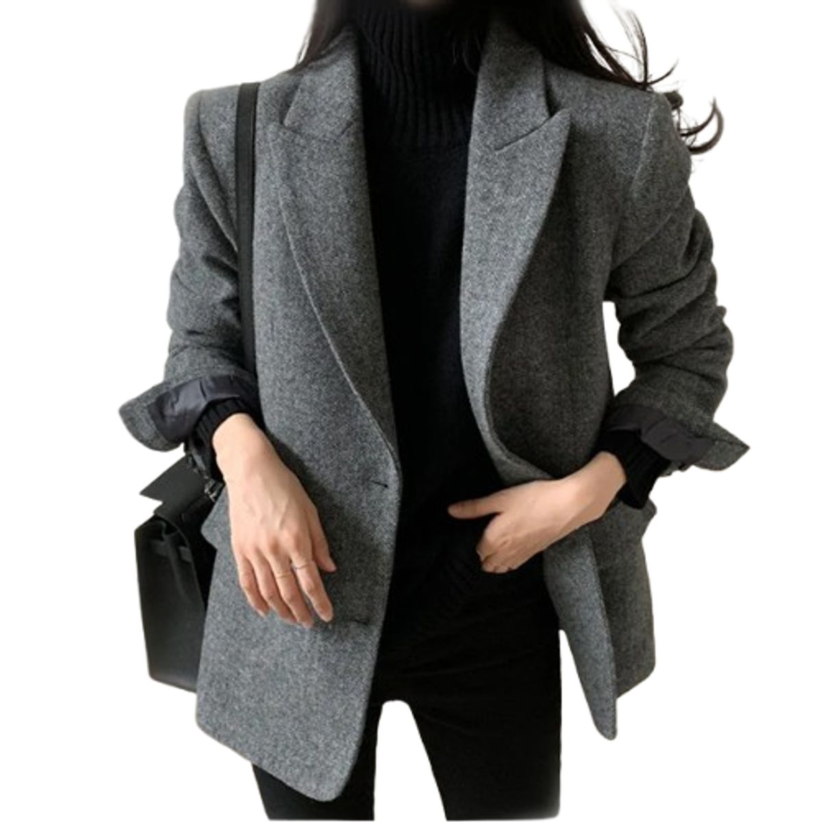 VELVET - Chaquetas Brusell de Lana Gris