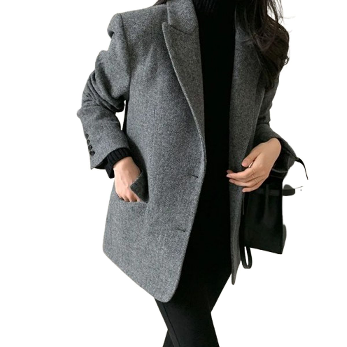 VELVET - Chaquetas Brusell de Lana Gris
