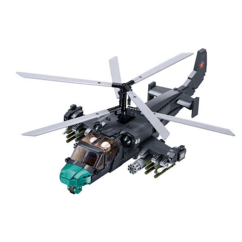 SLUBAN - Helicoptero Ruso KA-52 Alligator compatible Lego