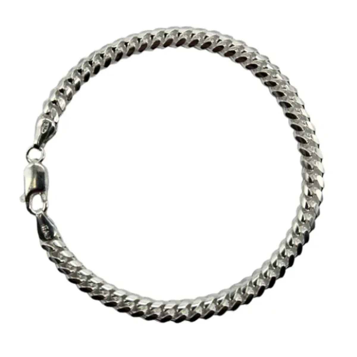 GENERICO - Pulsera Cubana Hombre Plata Italiana 925 - 5 mm