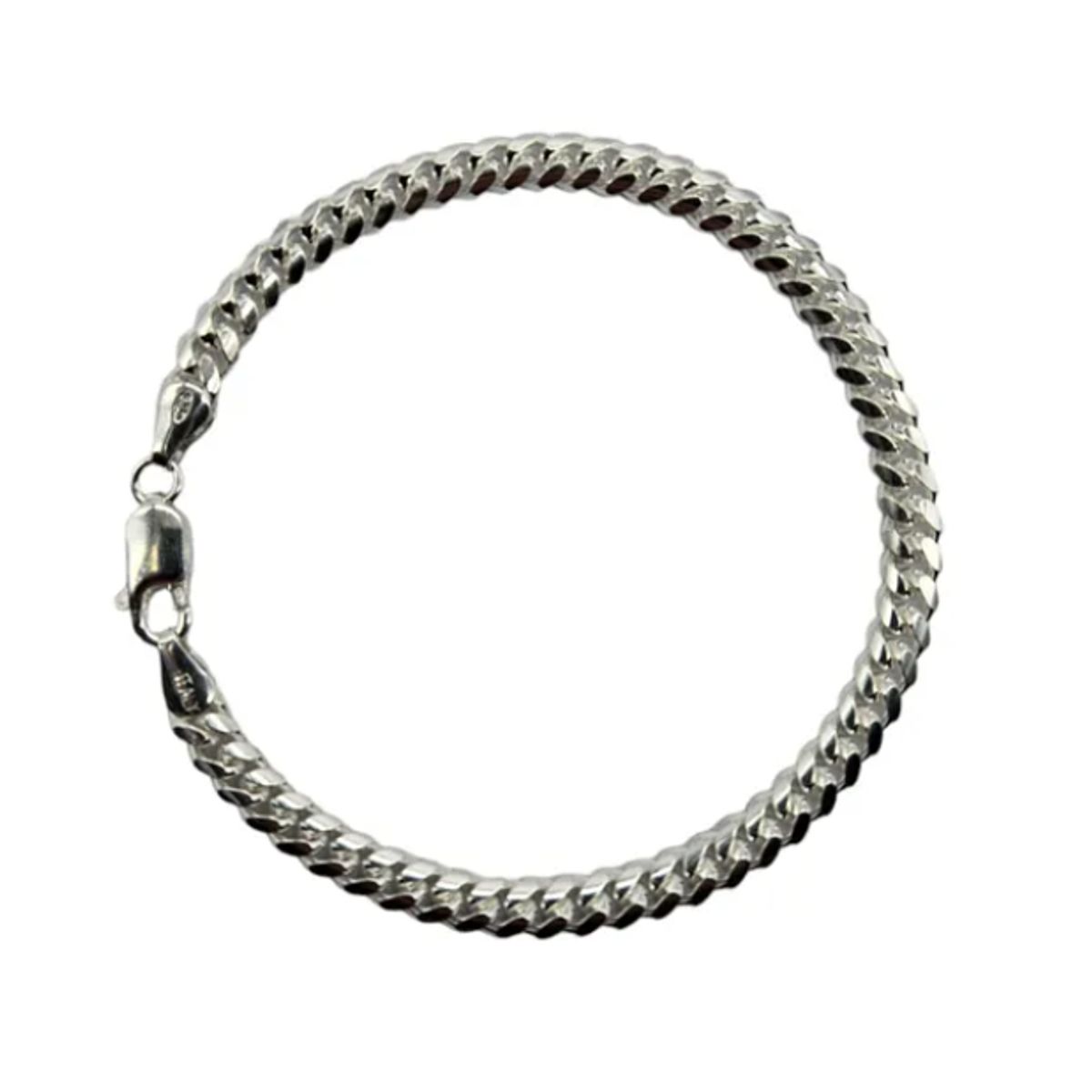 GENERICO - Pulsera Cubana Hombre Plata Italiana 925 - 5 mm