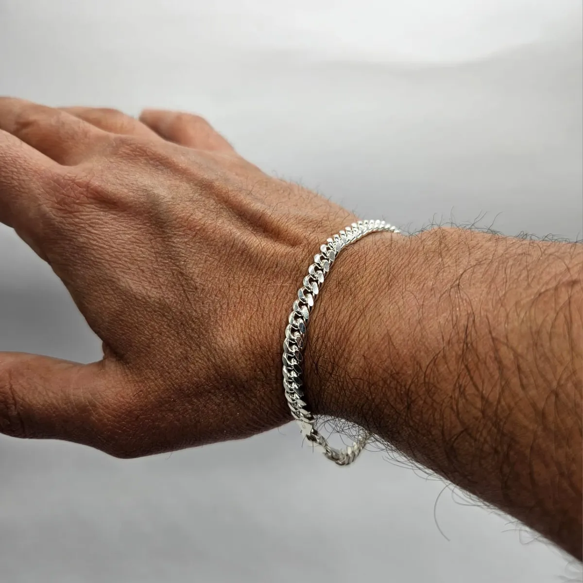 GENERICO - Pulsera Cubana Hombre Plata Italiana 925 - 5 mm