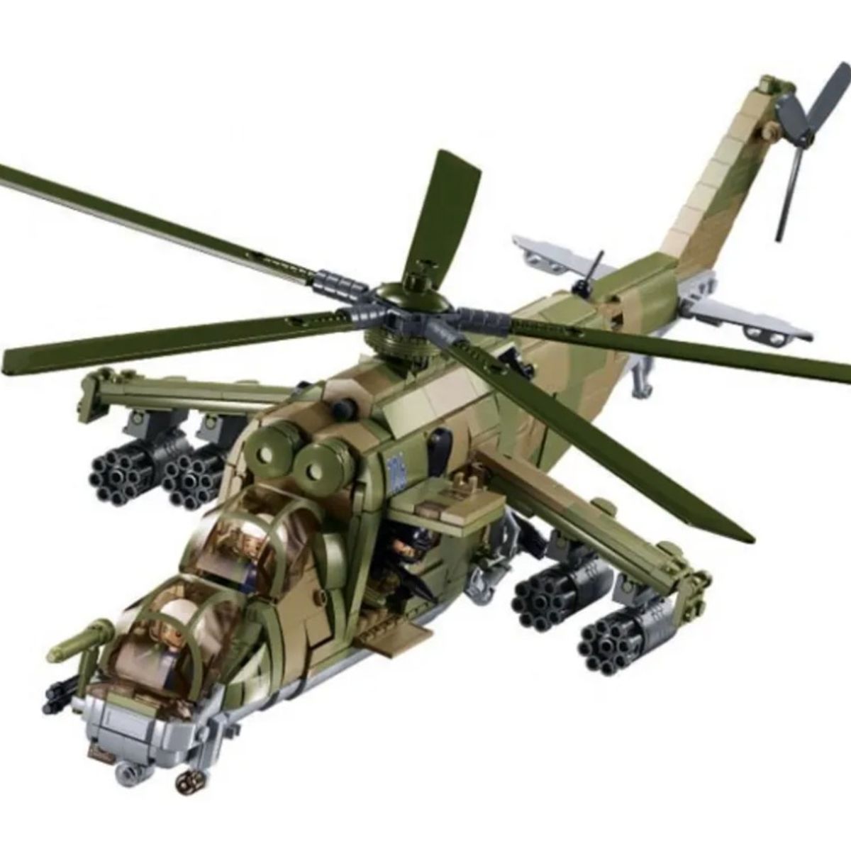 SLUBAN - Helicoptero Ruso MIL MI-24 Hind compatible Lego