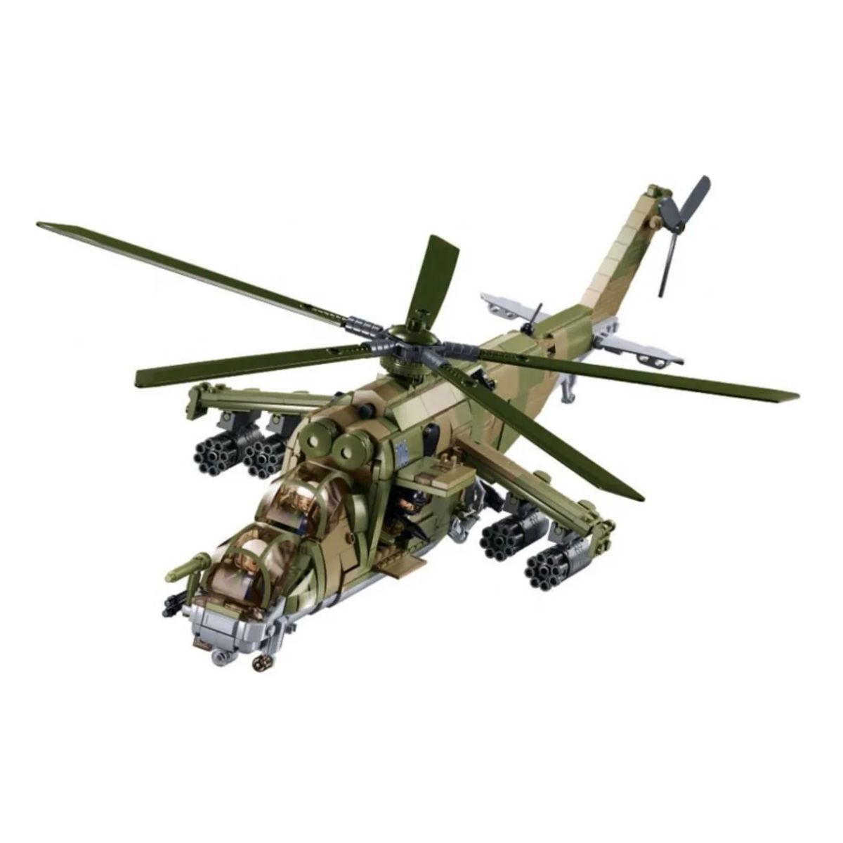 SLUBAN - Helicoptero Ruso MIL MI-24 Hind compatible Lego