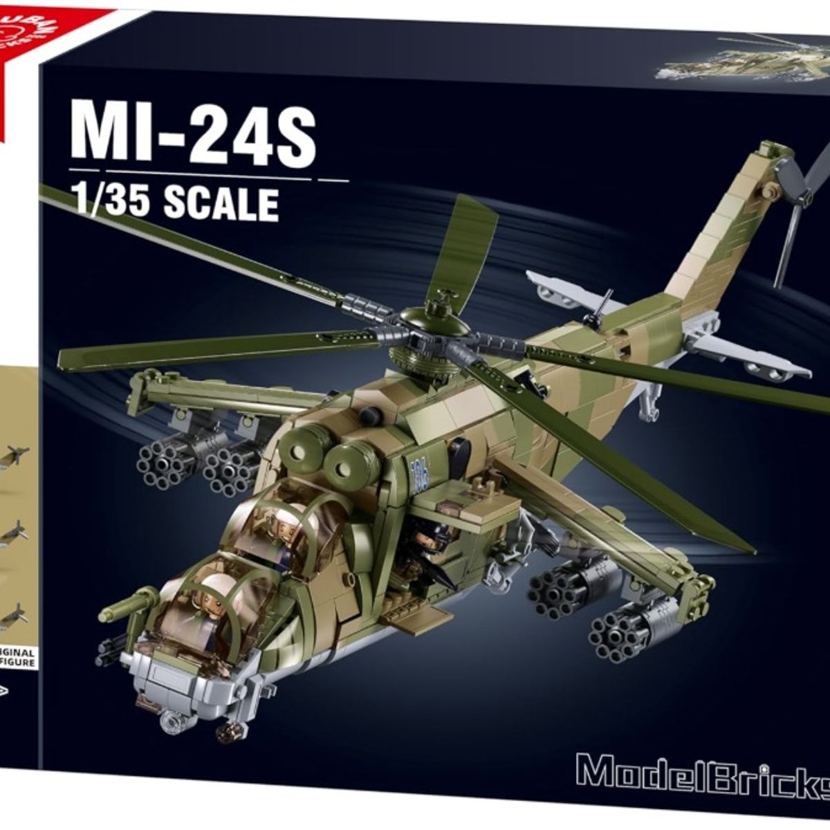 SLUBAN - Helicoptero Ruso MIL MI-24 Hind compatible Lego