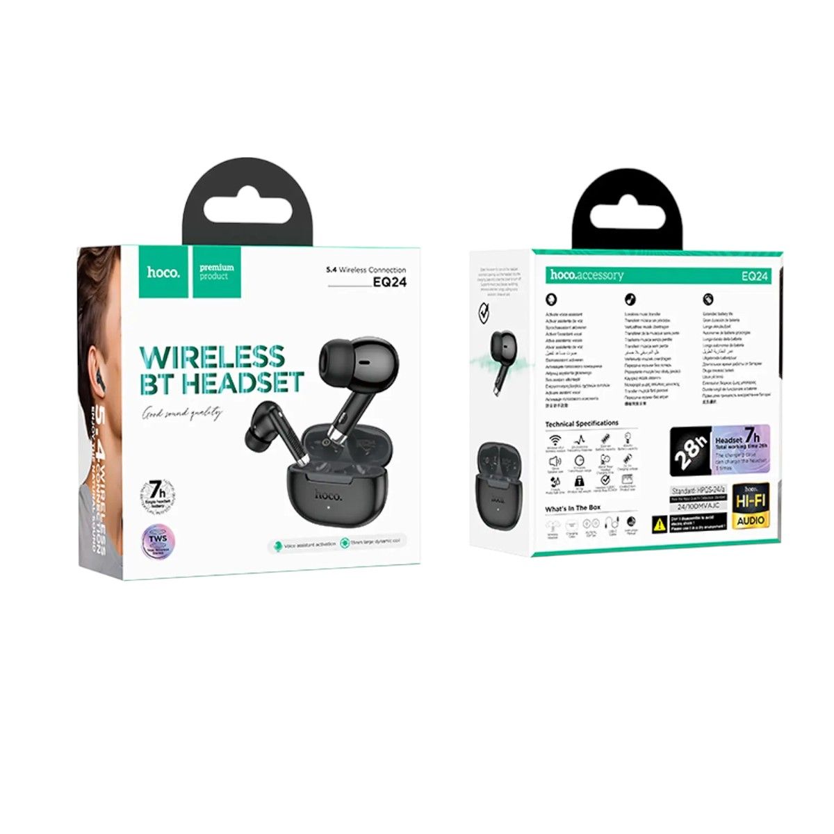 HOCO - Audífonos TWS Hoco EQ24 Estrella Negro – Bluetooth 5.4