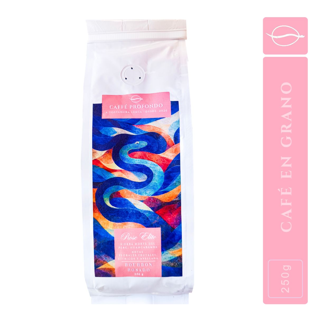 GENERICO - Café en Grano Rose Élite Bourbon Rosado 250g Caffe Profondo