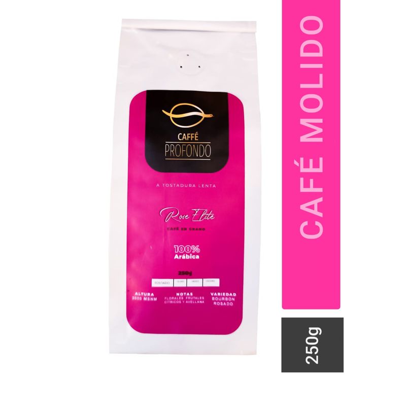 GENERICO - Café Molido Rose Élite Bourbon Rosado 250g Caffe Profondo