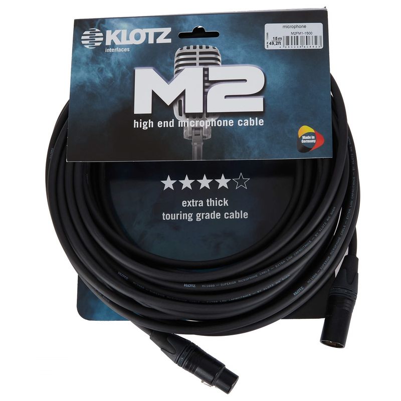 KLOTZ - Cable de micrófono Klotz M2FM1-1500 15 metros