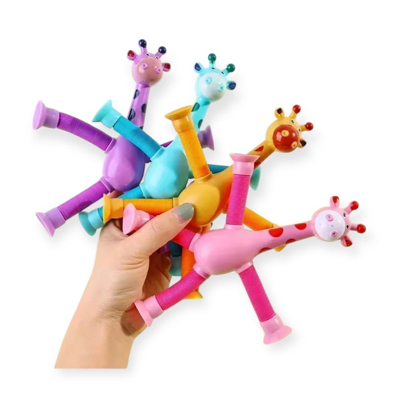 GENERICO - Juego De 4 Jirafas Pop It Tube Divertido Sensorial Estirar