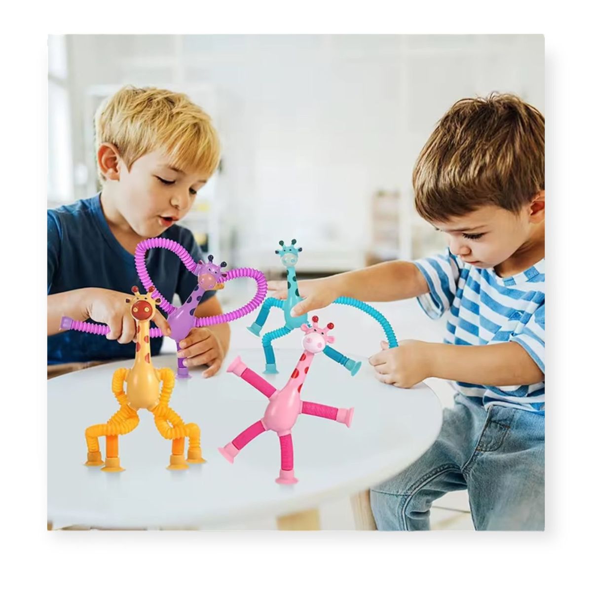 GENERICO - Juego De 4 Jirafas Pop It Tube Divertido Sensorial Estirar