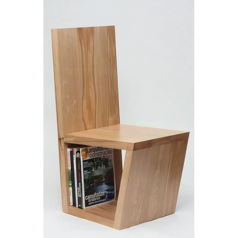 GENERICO - Taburete De Lectura Altura 45 Cm Vitrificado Vitrificado Natural