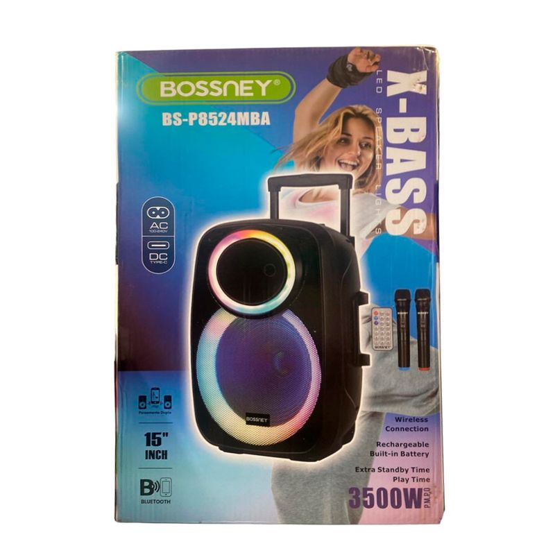 GENERICO - Parlantes Bossney 40w X-bass Con 2 Microfono