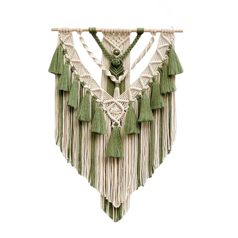 BLWOENS - Telar de Macramé 75CM×55CM - Verde