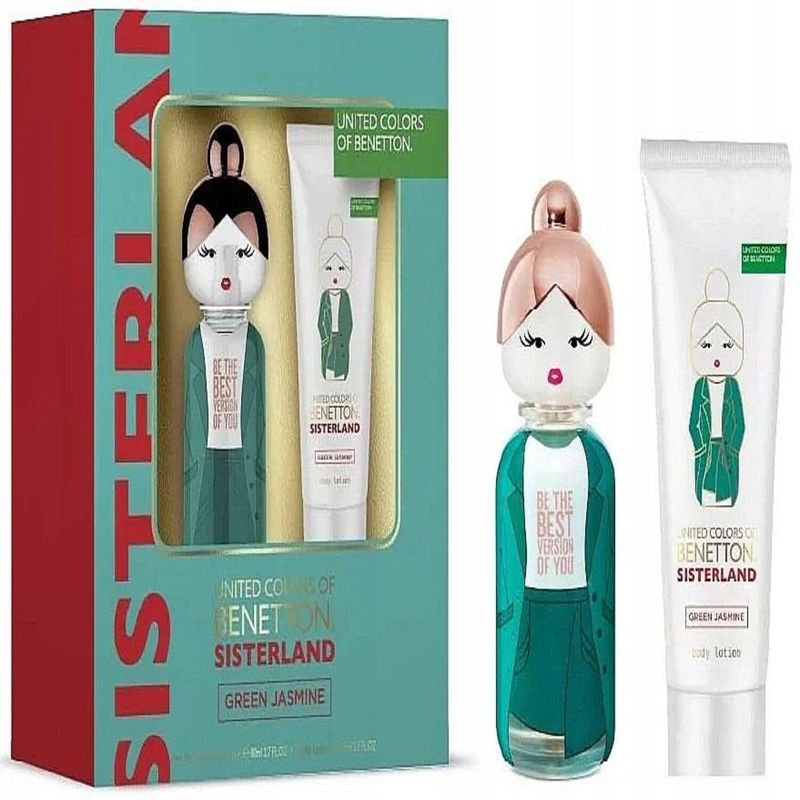 BENETTON - BENETTON SISTERLAND GREEN JASMINE ESTUCHE EDT 80ML+ BODEY LOCION 75ML
