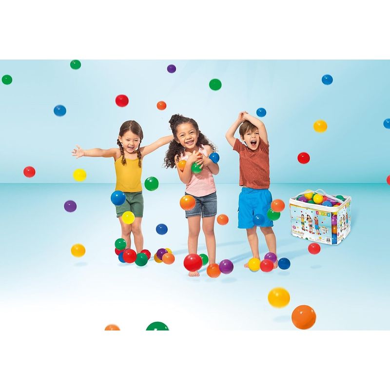 INTEX - Set 100 pelotas de Plástico 6.5cm Multicolor Intex