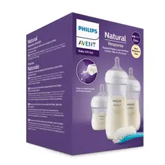 AVENT - Pack 3 Mamaderas Natural Response + Cepillo Limpiador
