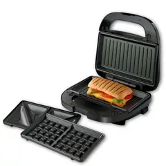 PHILIPS - Sandwichera HD2350 3en1 con Platos Intercambiables