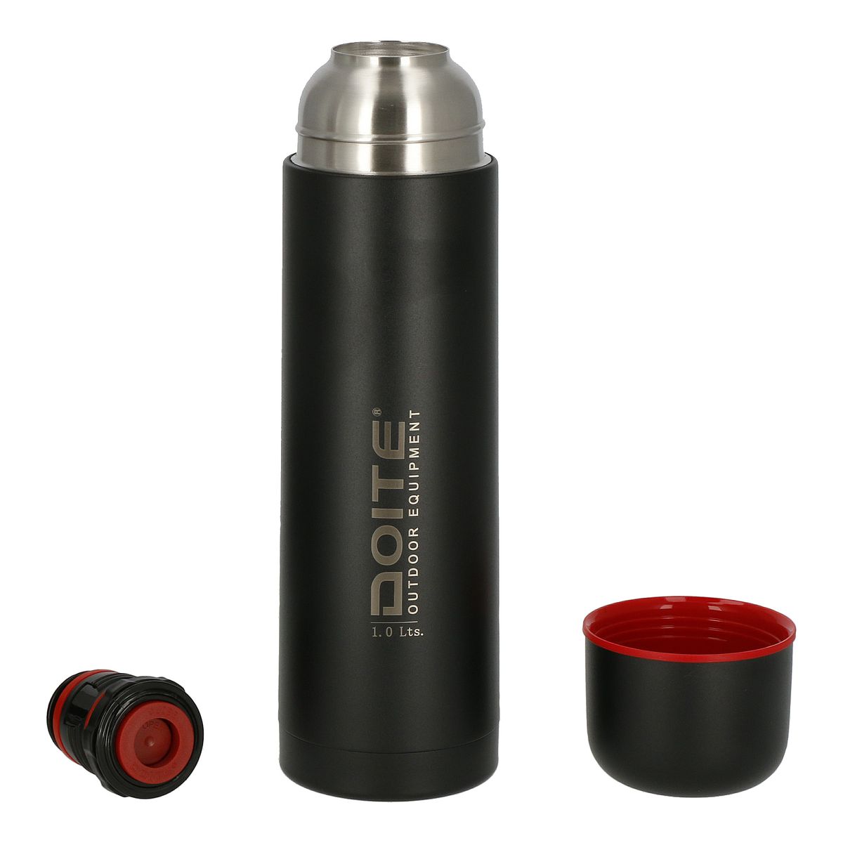 DOITE - Termo Max Negro 1 LT con Funda Aislante Doite