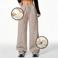 AGW - Pantalón Térmico Buzo Palazzo Forro Polar Elasticado Wide Leg Oversize