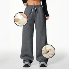 AGW - Pantalón Térmico Buzo Palazzo Forro Polar Elasticado Wide Leg Oversize
