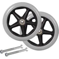 PUREPOWER - 2 Ruedas Macizas 7'' Giratorias para Sillas de Ruedas - Resistentes