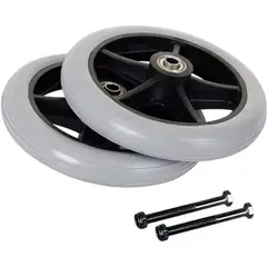 PUREPOWER - 2 Ruedas Macizas 6'' Giratorias para Sillas de Ruedas - Resistentes