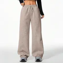 AGW - Pantalón Buzo Algodón Palazzo Elasticado Wide Leg - Oversize