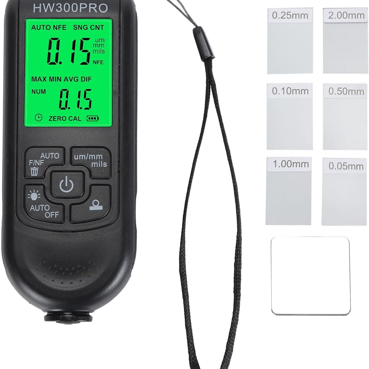 PUREPOWER - Medidor Espesor Pintura Auto Probador Profundidad Negro