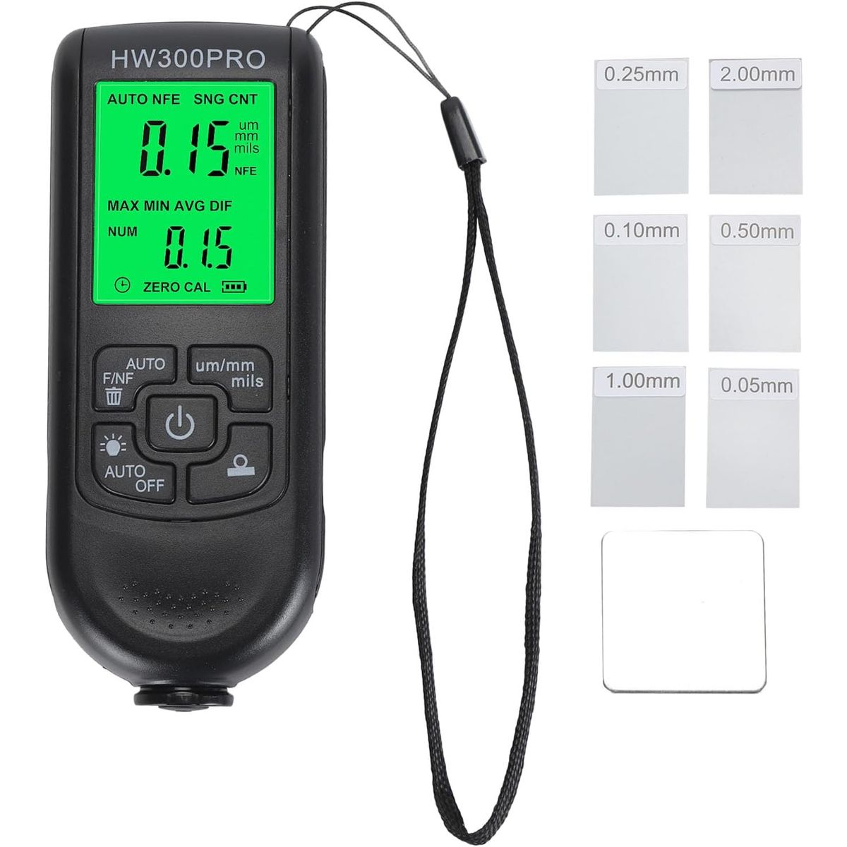 PUREPOWER - Medidor Espesor Pintura Auto Probador Profundidad Negro