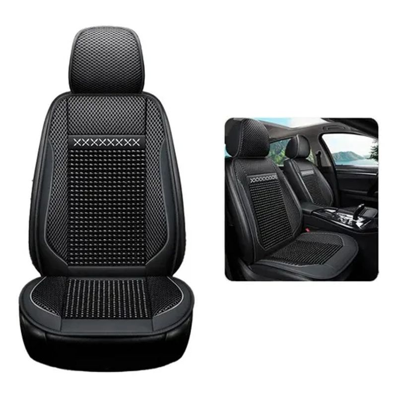 GENERICO - X1 Cubre Asiento Bambu Esferas Eco-cuero Valor Por PiezaGris