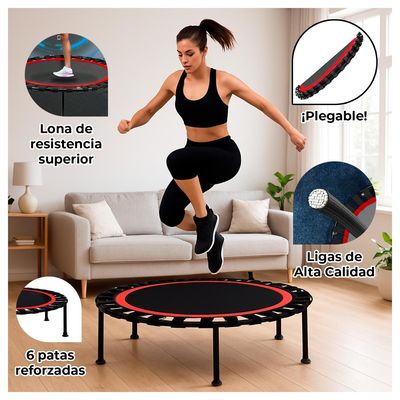 Imagen 2 del producto Trampolín Fitness Plegable con Ligas 1 MT para Saltos y Cardio