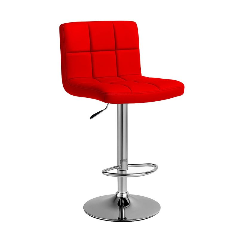 GLOBAL LATIN GROUP - Silla Piso Bar Taburete Con Respaldo - Rojo