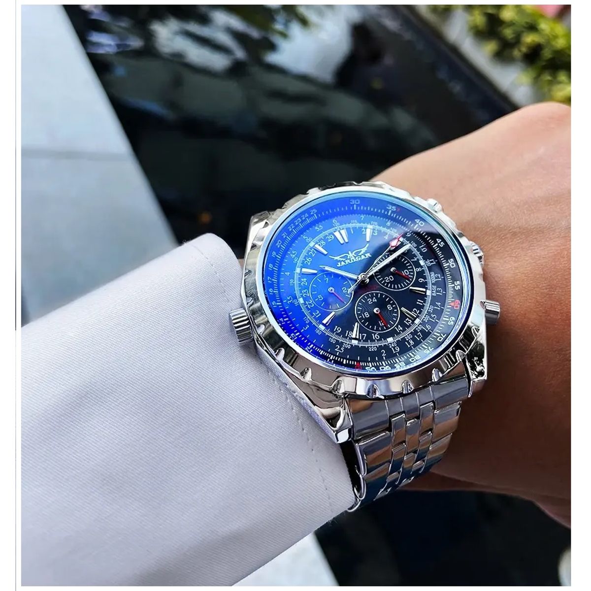 GENERICO - Reloj  Automático Deportivo para Hombre Cronógrafo Resistencia al Agua