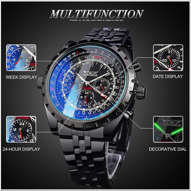 GENERICO - Reloj  Automático Deportivo para Hombre Cronógrafo Resistencia al Agua
