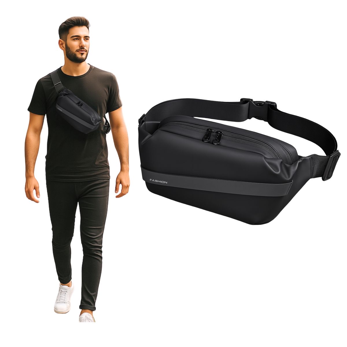 GENERICO - Banano Impermeable Trip On Bolso Cruzado Para Hombre Bananos  Riñoneras