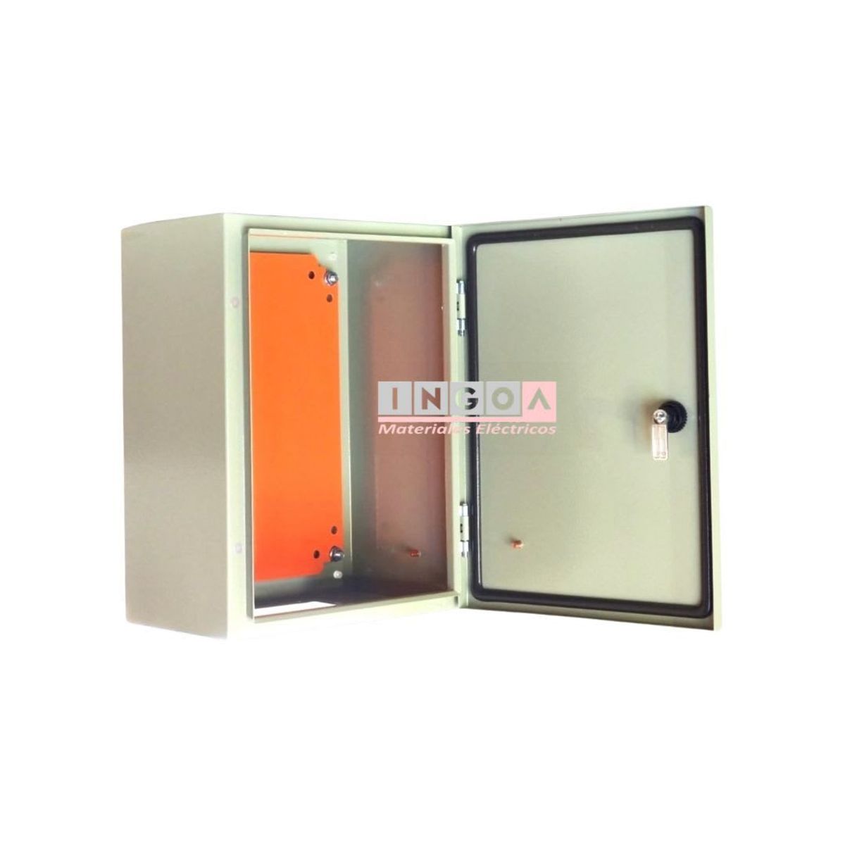 GENERICO - GABINETE TABLERO METALICO 600X500X200MM 1 PUERTA IP65 RAL 7035