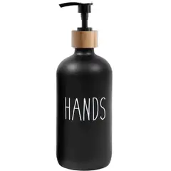 HOMESTAR - Dispensador de jabón hands 500 ml negro