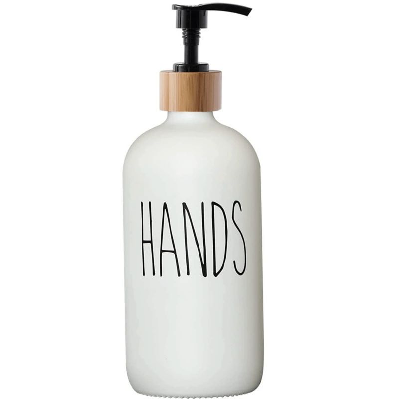 HOMESTAR - Dispensadores de Jabón Estilo Nórdico 500ml - HANDS Blanco