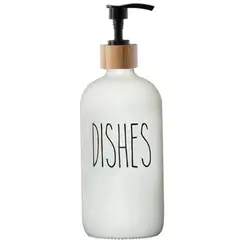 HOMESTAR - Dispensador de jabón dishes 500 ml blanco