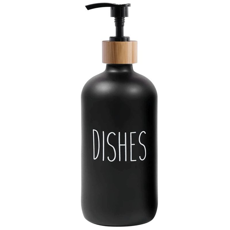 HOMESTAR - Dispensadores de Jabón Estilo Nórdico 500ml - DISHES Negro