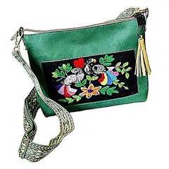 VIVAFELICIA - Cartera Piel de Vaca Janis Verde