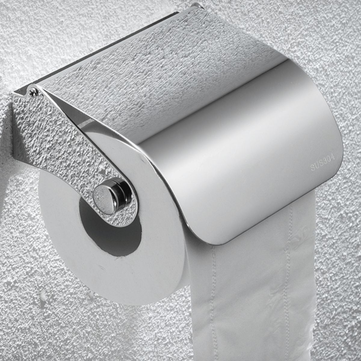 HOMESTAR - Porta Rollo de Papel Higiénico Acero Inoxidable con Tapa