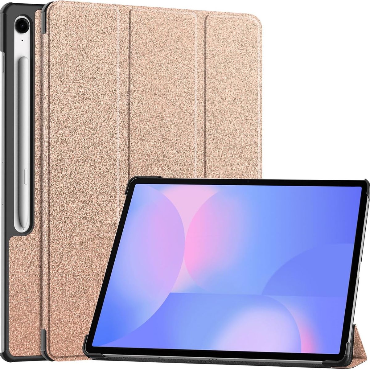 GENERICO - Funda Inteligente Para Samsung Galaxy Tab S10 Fe Plus 13.1 Rosa Gold