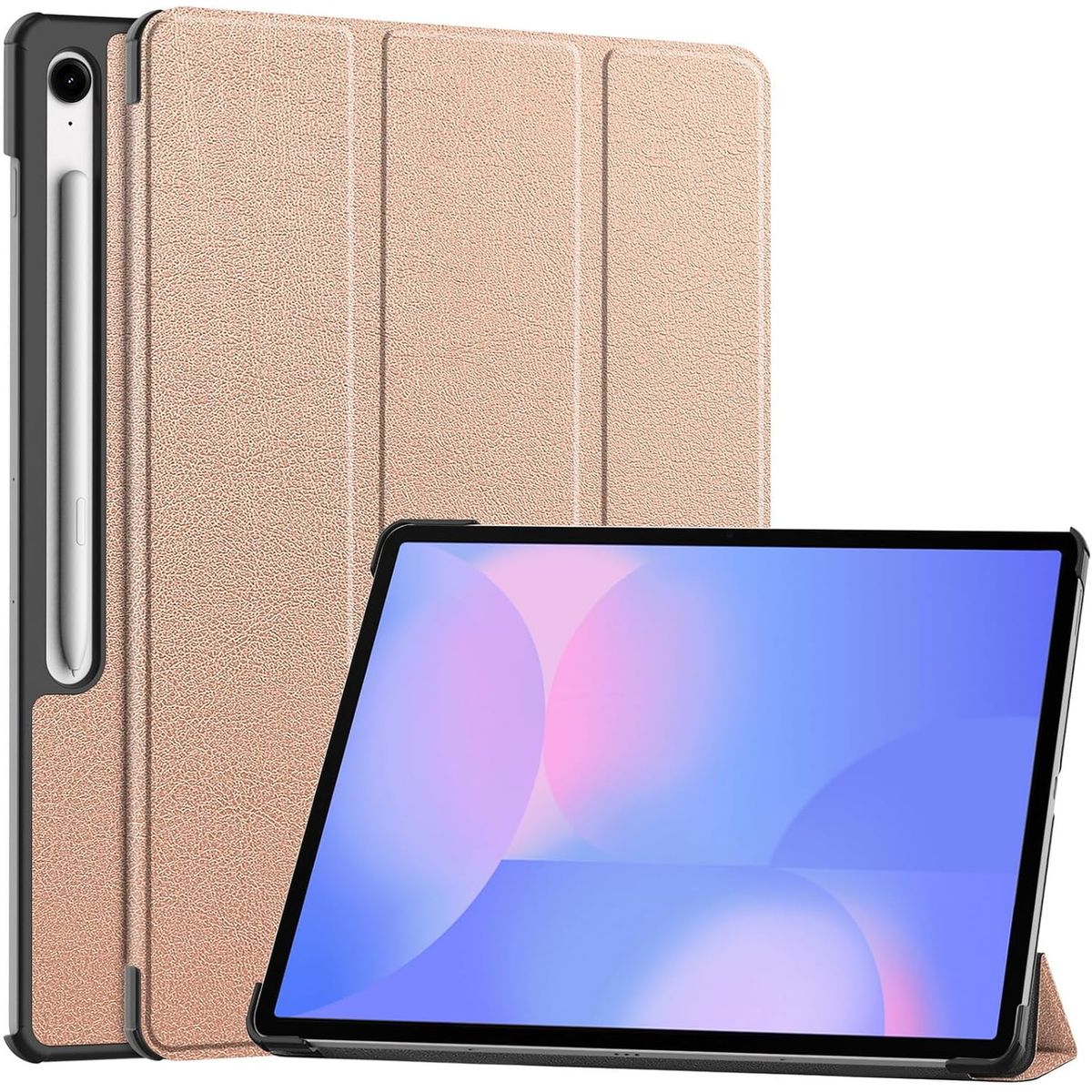 GENERICO - Funda Inteligente Para Samsung Galaxy Tab S10 Fe Plus 13.1 Rosa Gold