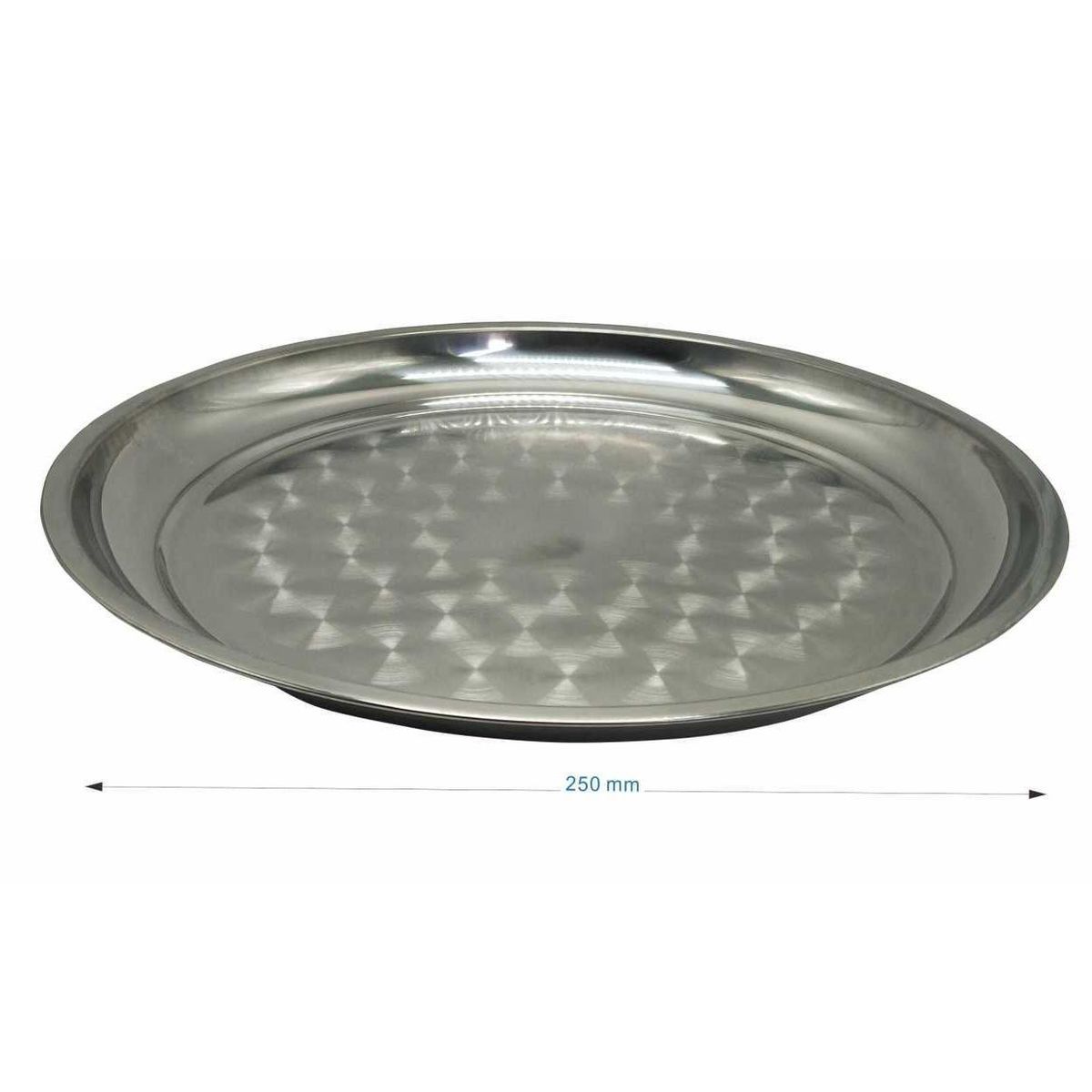 GENERICO - Set 3 Bandeja Metalica Redonda