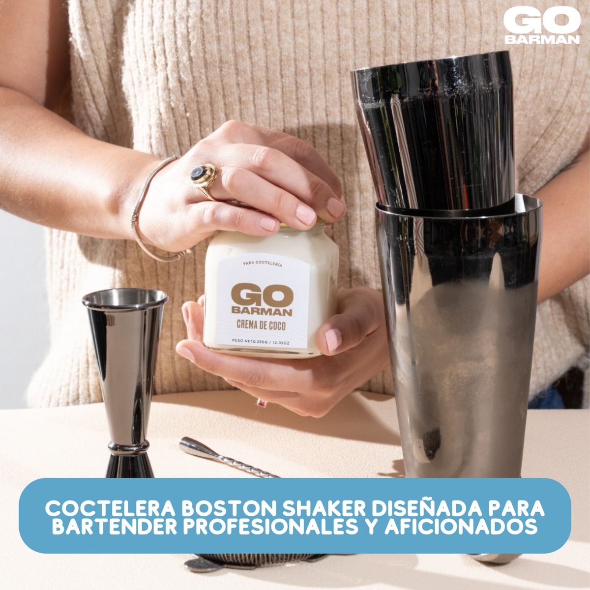 GO BARMAN - Coctelera Boston Shaker - GO BARMAN - Plateado - Talla única