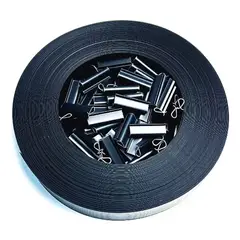 MUNDO MAGIA - Cinta Plástica Cubre Cercos Para 3.5m2 76metros 125 Broches